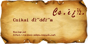 Csikai Ádám névjegykártya