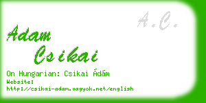 adam csikai business card